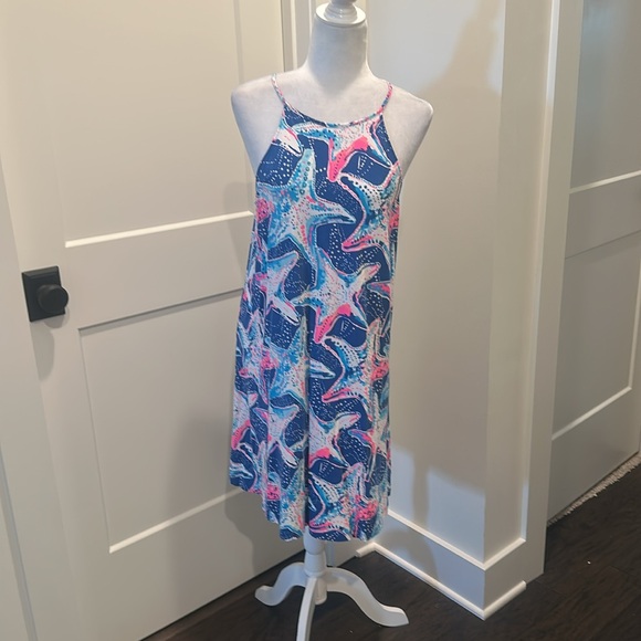 Lilly Pulitzer Margot Swing Dress in Indigo Star Struck Sz M - Picture 6 of 13